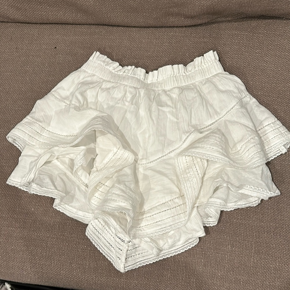 white ditsy cotton skirt